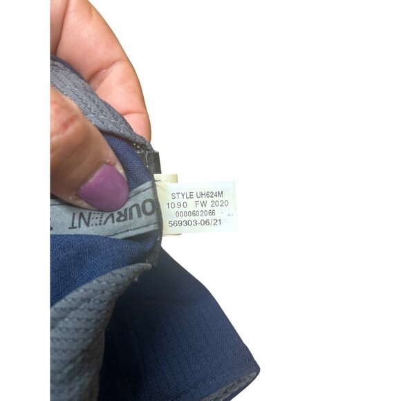 Under Armour Golf Cap LG/XL Navy Embroidered Logo Stretch Fit Breathable Fabric - Picture 7 of 11